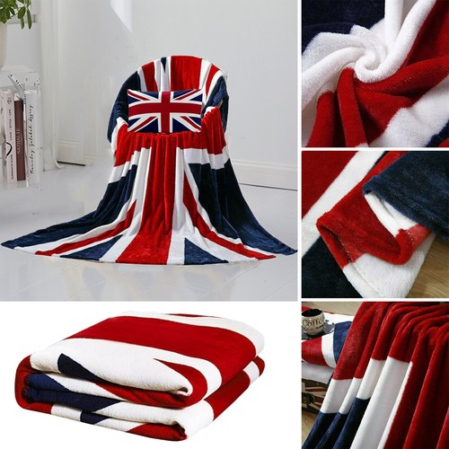 HighQuality Union Jack Flag Fleece Throw Luxury Blanket Sofa Bed Faux