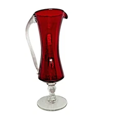 Exquisite Blenko Regal 12-3/8" #12-RE Ruby "Regal" line Pitcher *Acid Mark