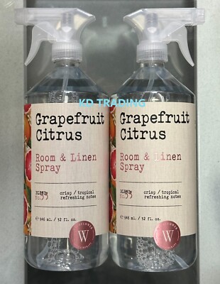 2-Pk WILDFLOWER AROMATHERAPY ~ GRAPEFRUIT CITRUS Fabric Clothes Linen Room Spray
