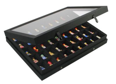 SAFE 5677 Vitrine Black-Edition mit 54 Fächern zum Beispiel für Figuren
