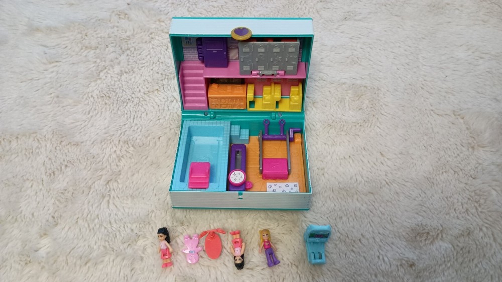 Polly Pocket 2018 Compact Mattel House and Pool 3 Kids Toy Lot