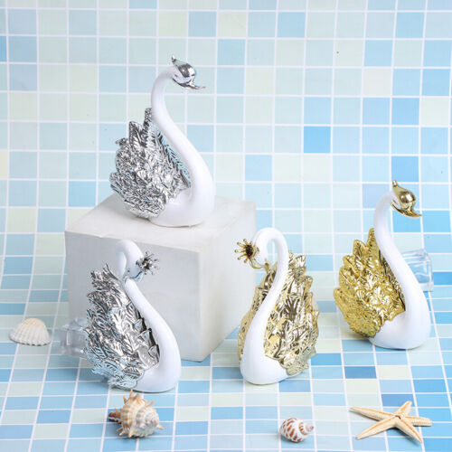 2Pcs Romantic Crown Swan Cake Topper Cake Dessert Baking Decor Ornament Suppl_ji - Picture 7 of 14