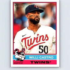 2025 Topps Heritage Baseball Willi Castro Base #73 Minnesota Twins