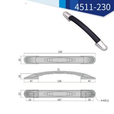 9" Black PVC Replacement Suitcase Handle Handle