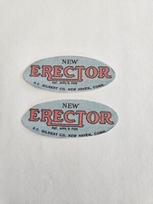 2 Erector Set Boiler Labels - Peal and Stick- copies
