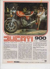 advertising Pubblicità MOTO DUCATI  900 DARMAH 1977 MAXIMOTO MOTOITALIANE EPOCA