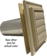 Sandstone Beige Exhaust Dryer Vent Mid America Vinyl Mount Master J-Block 021