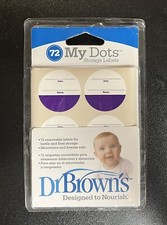 BRAND NEW Sealed DR. BROWN  S My Dots Storage Labels 72 Pack For Bottles And Food