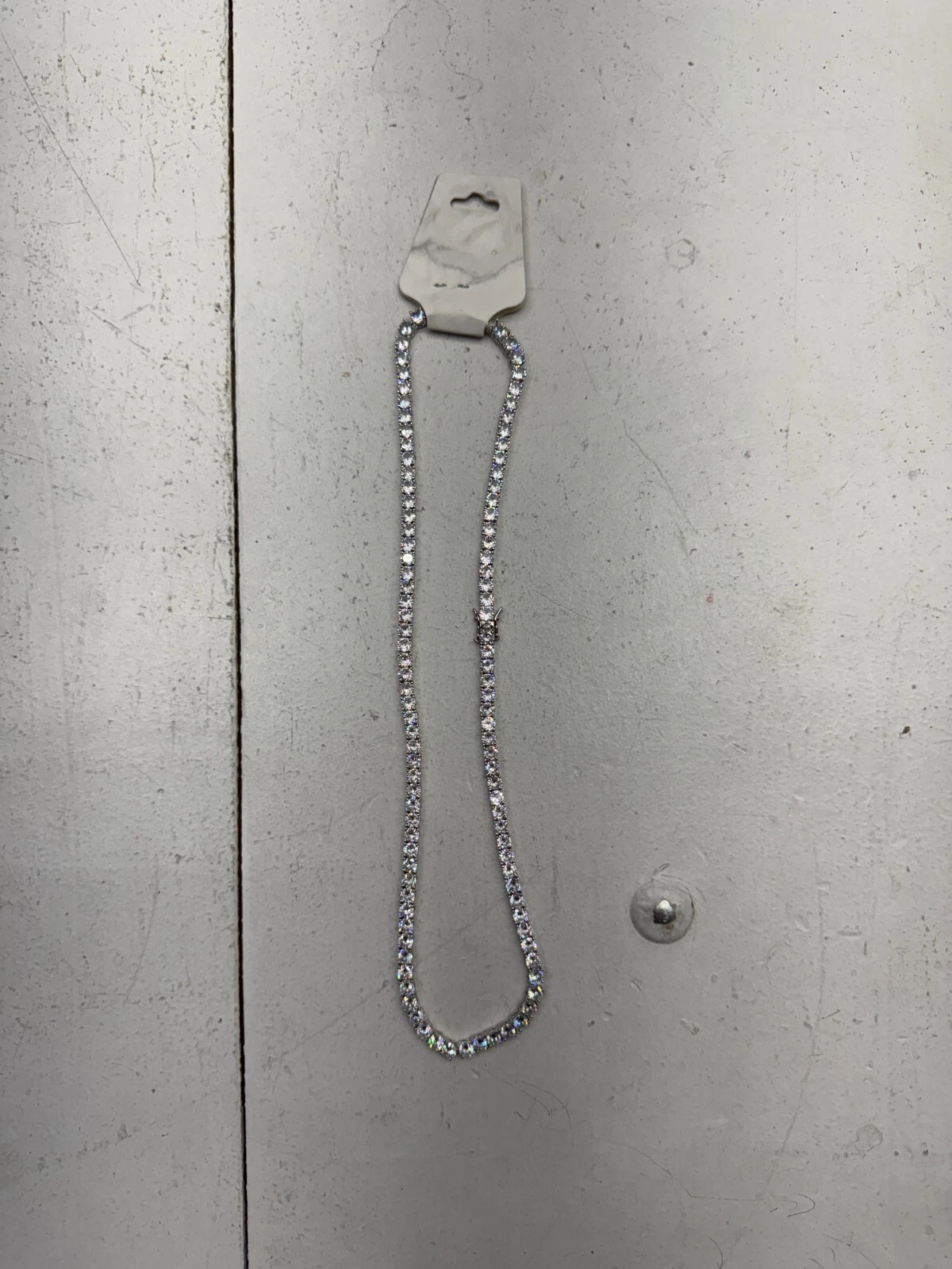 VETEMENTS Collana donna argento con zirconi