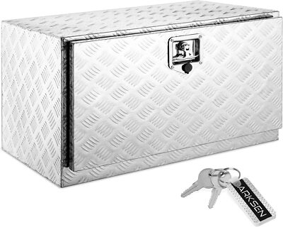 #ad ARKSEN 30 Inch Heavy Duty Aluminum Bar Tread Underbody Box Waterproof Silver $135.78