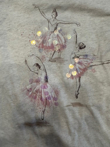 Girls "Gap Kids" Size Small Ballerina Themed Long Sleeve Tshirt - Super Fun! - Picture 2 of 3