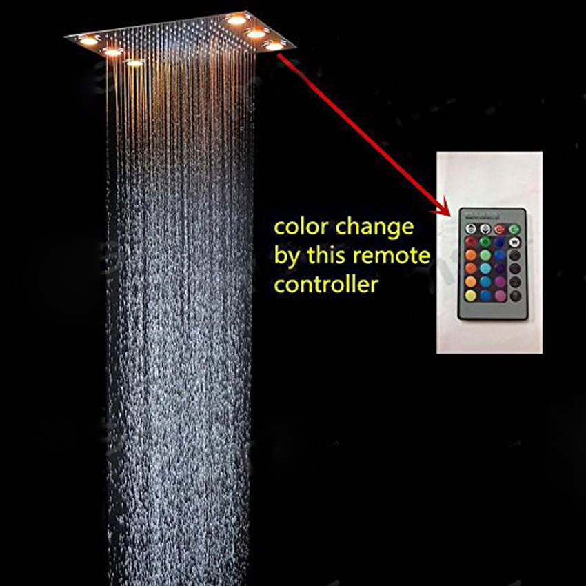 Luxury shower body jet massage shower faucet Discoloration LED shower kit eBay