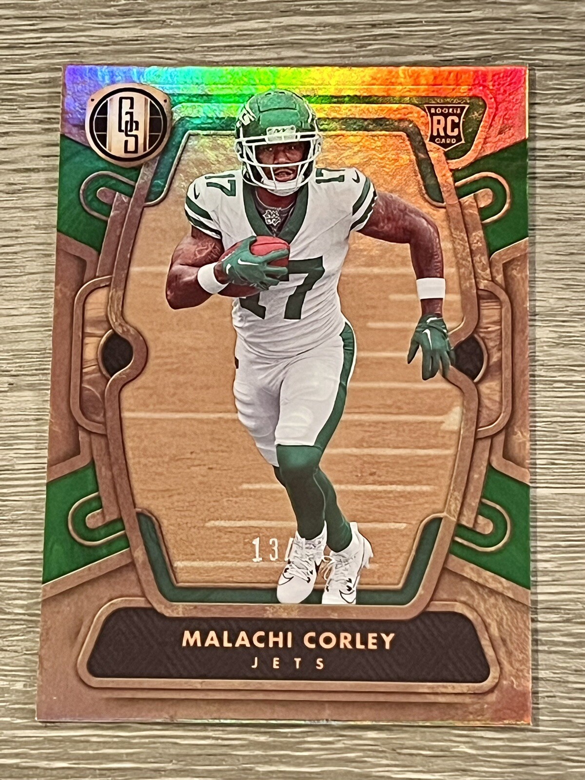 Malachi Corley Panini 2024 Gold Standard /13 FOTL Green #143 Jets Rookie RC NFL