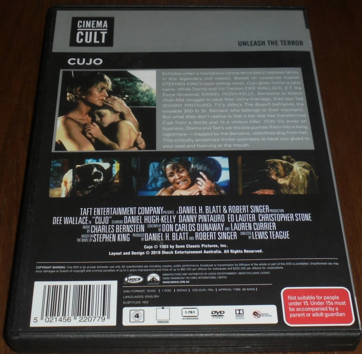 CUJO DVD (CINEMA CULT) STEPHEN KING DEE WALLACE,DANNY PINTAURO,DANIEL HUGH  KELLY | eBay