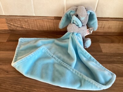 TJM Grey Bunny Hase Blue Blankie Plüsch Pure Baby Bettdecke weicher Schnuller unbenutzt