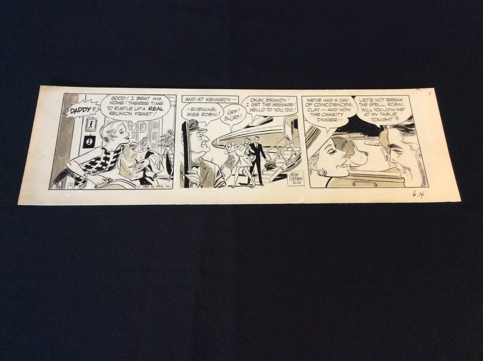 #670614: Original Daily Strip Art ROBIN MALONE by Bob Lubbers June 14, 1967 Comic Art