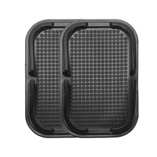 2pcs Car Dashboard Anti-Slip Mat 6" x 4" Universal Sticky Dash Pad Black