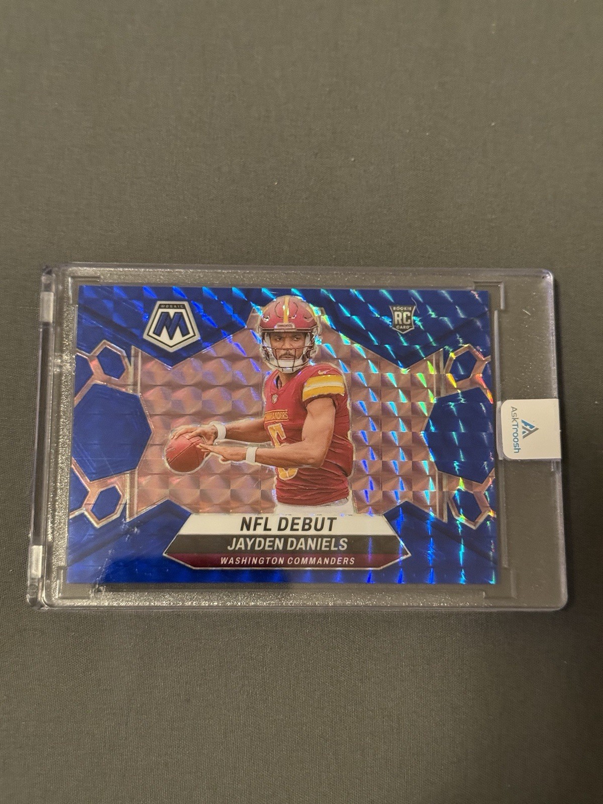 Jayden Daniels 2024 Mosaic NFL Debut Blue Prizm RC Rookie /99 INVEST