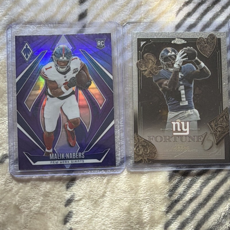 Panini Malik Nabers New York Giants Rookie 2-Card Lot Phoenix #221 F15-45