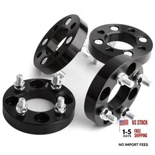 4x4 1" 25mm Golf Cart Wheel Spacers Adapters with Hub - 4pcs - Black