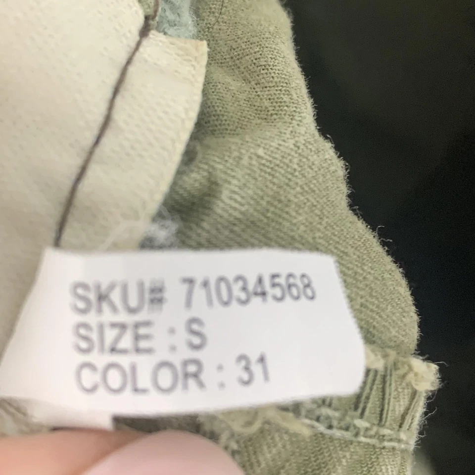 Pantalones cargo Abercrombie niños pequeños verde oliva multi bolsillo cremallera puño elástico Foto 3 de 4