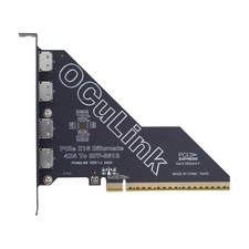 PCIe 4.0 16x to Quad OCuLink SFF 8612 SFF 8611 RAID 0 Adapter Card for eGPU