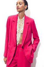 NWT ZARA SS25 HOT PINK FUSHSIA LIGHT JACKET BLAZER S