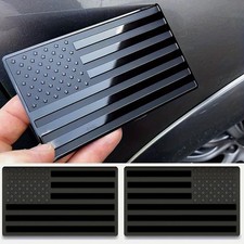 2x American US Flag Car Exterior Sticker Metal Emblem Badge Decal Accessories