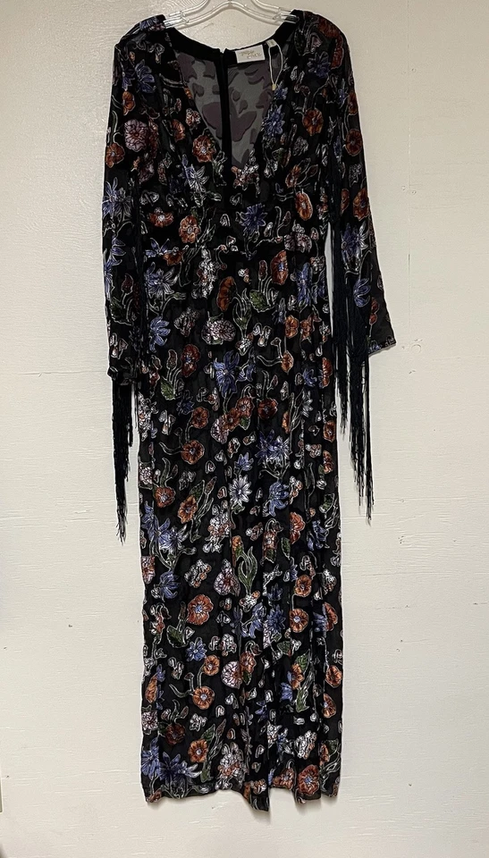 Mono Hippie Shake Shake It Out Burnout Terciopelo Flecos Pierna Ancha Transparente Talla 10 Foto 2 de 4