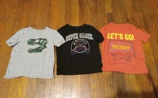 GAP KIDS Boys' Size XS T-Shirt Lot 3 GAMER CAMO DINOSAUR 2021