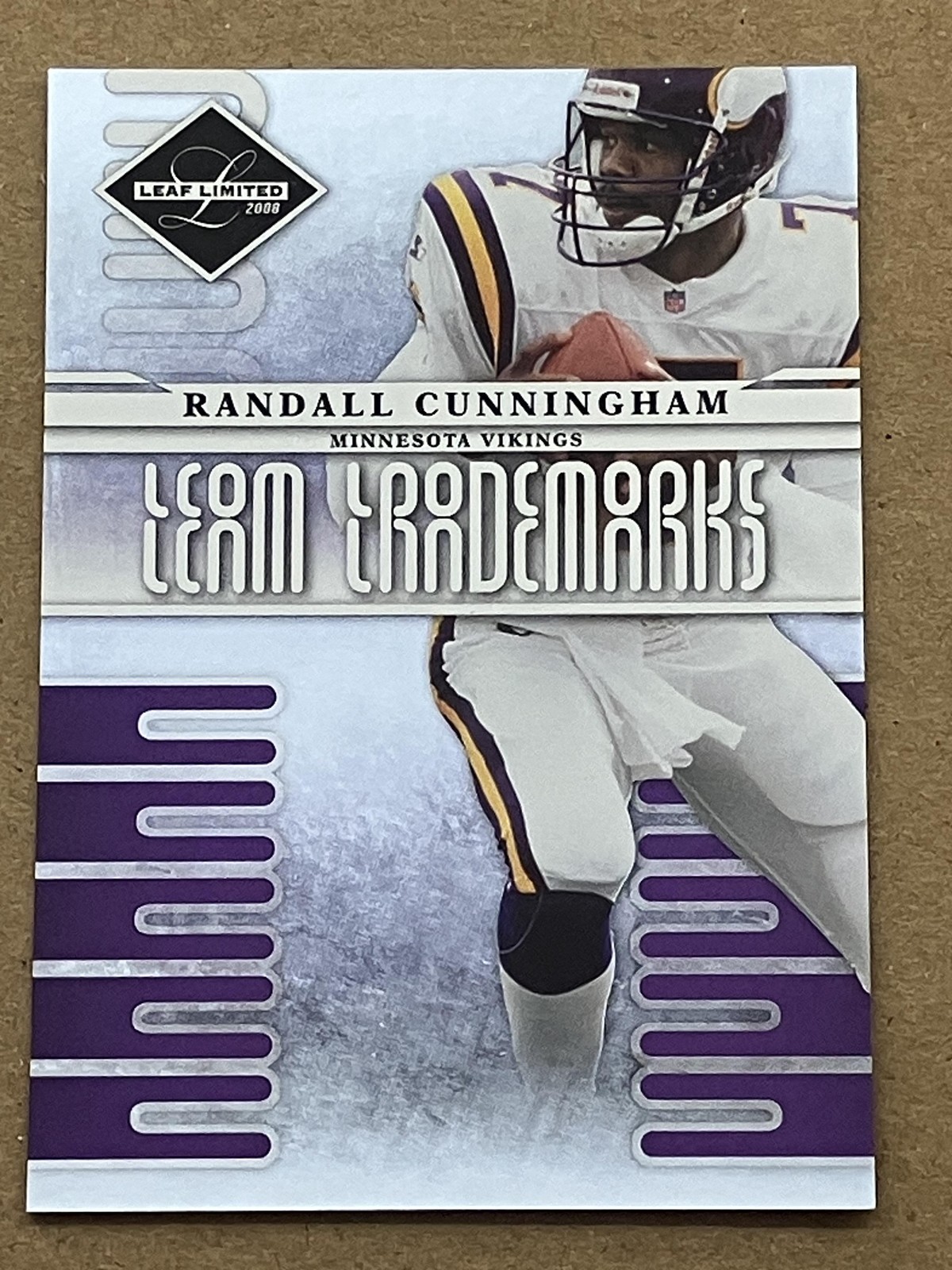 Randall Cunningham 2008 Leaf Limited Team Trademarks #T-34 #/999 Vikings