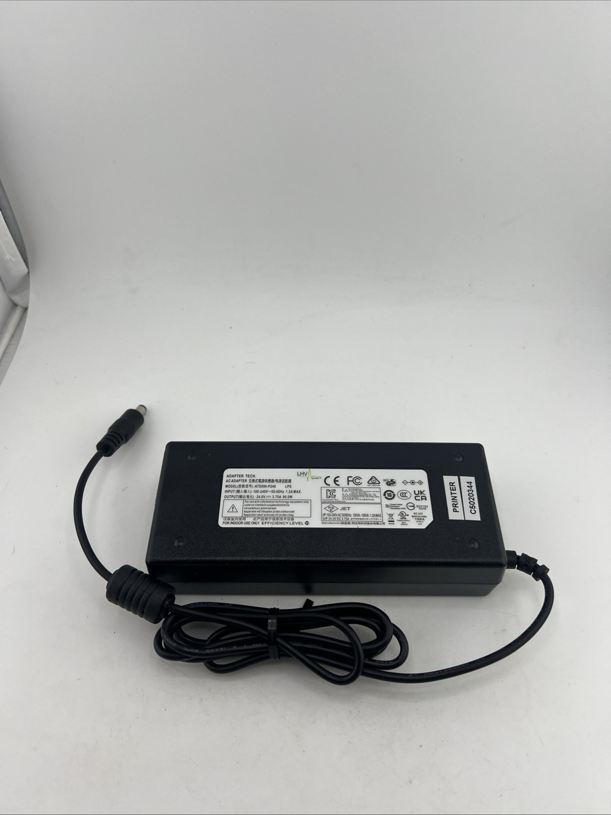 Tech Ats090-p240 24v 3.75a 90w Ac Adapter No Power Cord