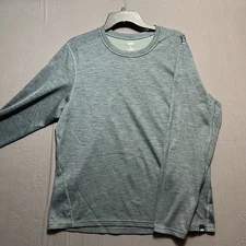 REI Co-Op Shirt Mens L Green Long Sleeve Outdoors Hiking Travel polyester