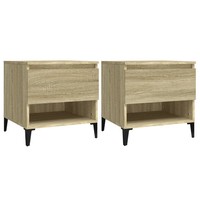 Beistelltische 2 Stk. Sonoma-Eiche 50X46X50 Cm Holzwerkstoff