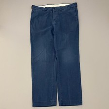 Vintage Polo Ralph Lauren Military Pants Chino Navy Blue HBT Size True 36x30