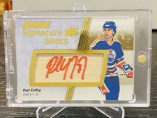 2024-25 Upper Deck Engrained Icons PAUL COFFEY Signature Shots Stick Auto Oilers