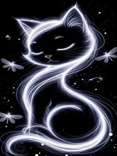 5D Diamond Painting Kits for Adults, Black Cat Diamond Art for Beginners, DIY