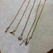 Disney Princess Charm Necklaces Set 5 pcs, Metal, 21cm, Used