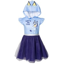 Bluey Bingo Girls Mesh Cosplay Dress Toddler to Big Kid