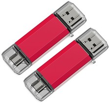 High Speed USB 3.0 128GB 2pcs Dual Type-C/A OTG USB Flash Drive For Phone Laptop