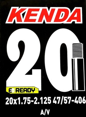 Kenda Schlauch Fahrradschlauch 20'' AV x 1.75 - 2.125 Auto Schrader BMX E-Ready