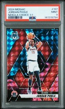 2024 Panini Mosaic Jordan Poole #197 Nebula Choice 1/1 PSA 9