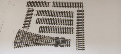 Spur O 4mm Peco SL 99 3-Wege Weiche (nur sehr leichte Nutzung) + Ersatz Flexi Stücke