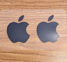 Apple Logo 2 Stickers Genuine Midnight Blue MacBook iPad Bumper Window Decal