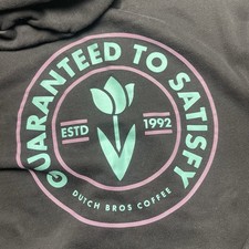 Dutch Bros Hooded Sweatshirt Guaranteed To Satisfy Size Large Black