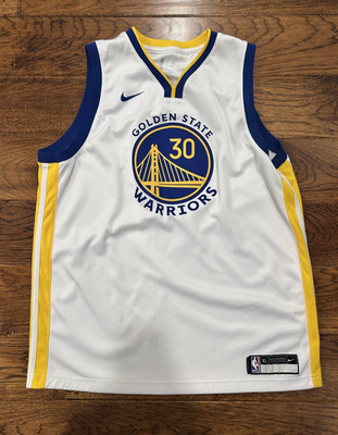 Golden State Warriors Stephen Curry #30 White Nike Swingman Youth