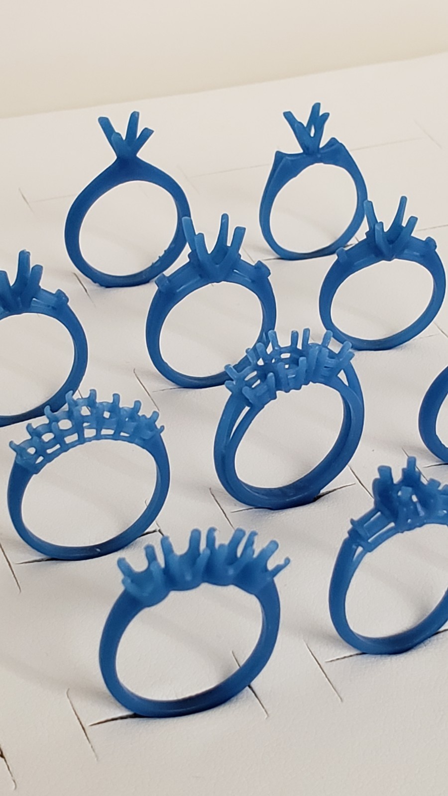 Lot Of 11 Wax Weddings Rings. Wax Patterns For Lost Wax Casting 25-104