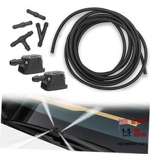 2 PCS Front Windshield Washer Nozzles Arm Mounted Jets Nozzles Nozzles Hose