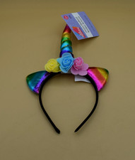 Just Pretending Unicorn Headband Rainbow Fancy Children Birthday Party Halloween