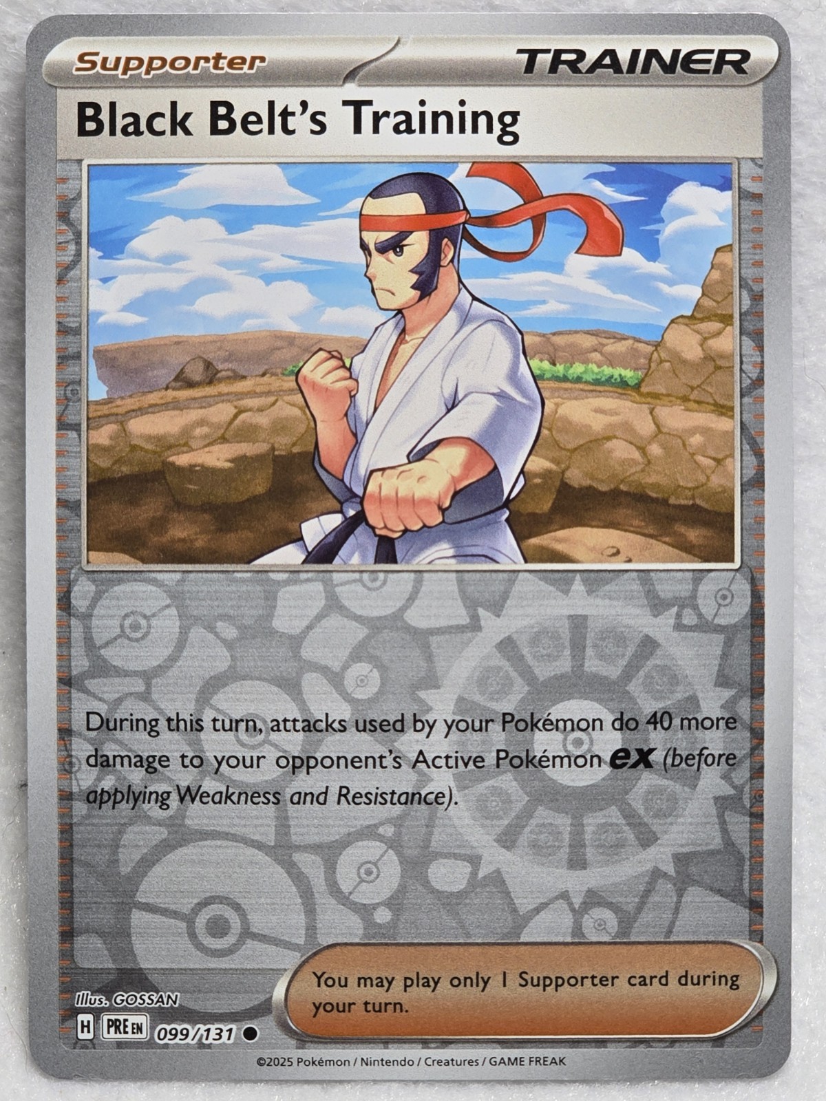 Black Belt's Training Reverse Holo99/131 - Pokemon Prismatic Evolutions - NM